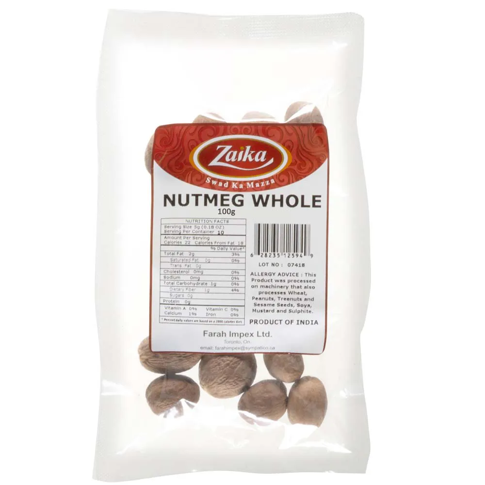Zaika Nutmeg Whole 100g