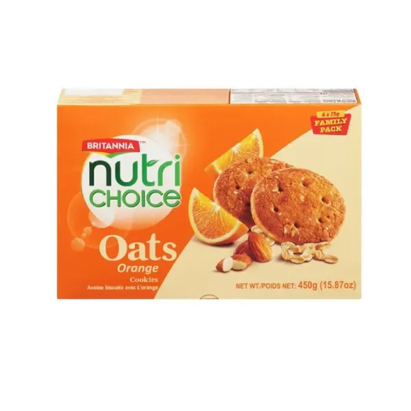 Britannia Nutri Choice Oats Orange Cookies 450g
