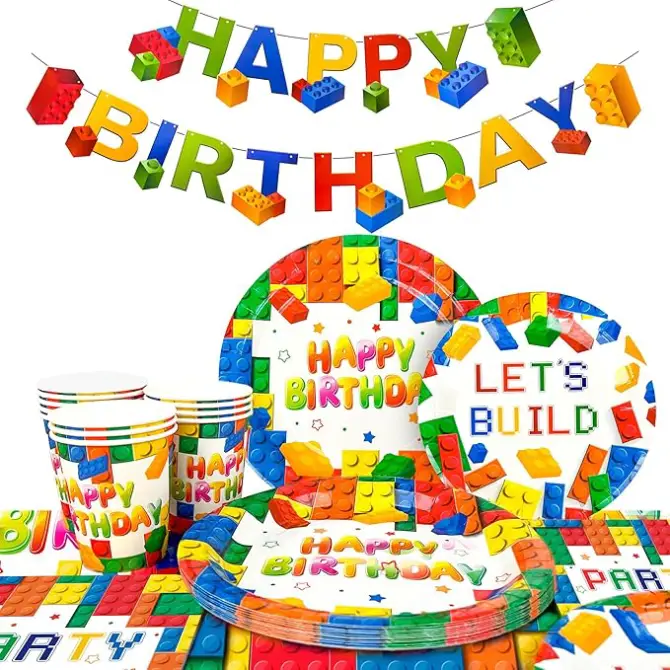 Building Blocks Birthday Party Supplies