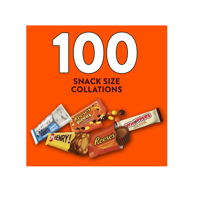 Hersheys100ct Assorted Chocolate Snack 100ct 962g