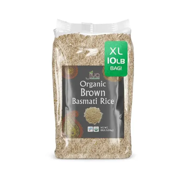 Jiva Organics Brown Basmati Rice 10lb