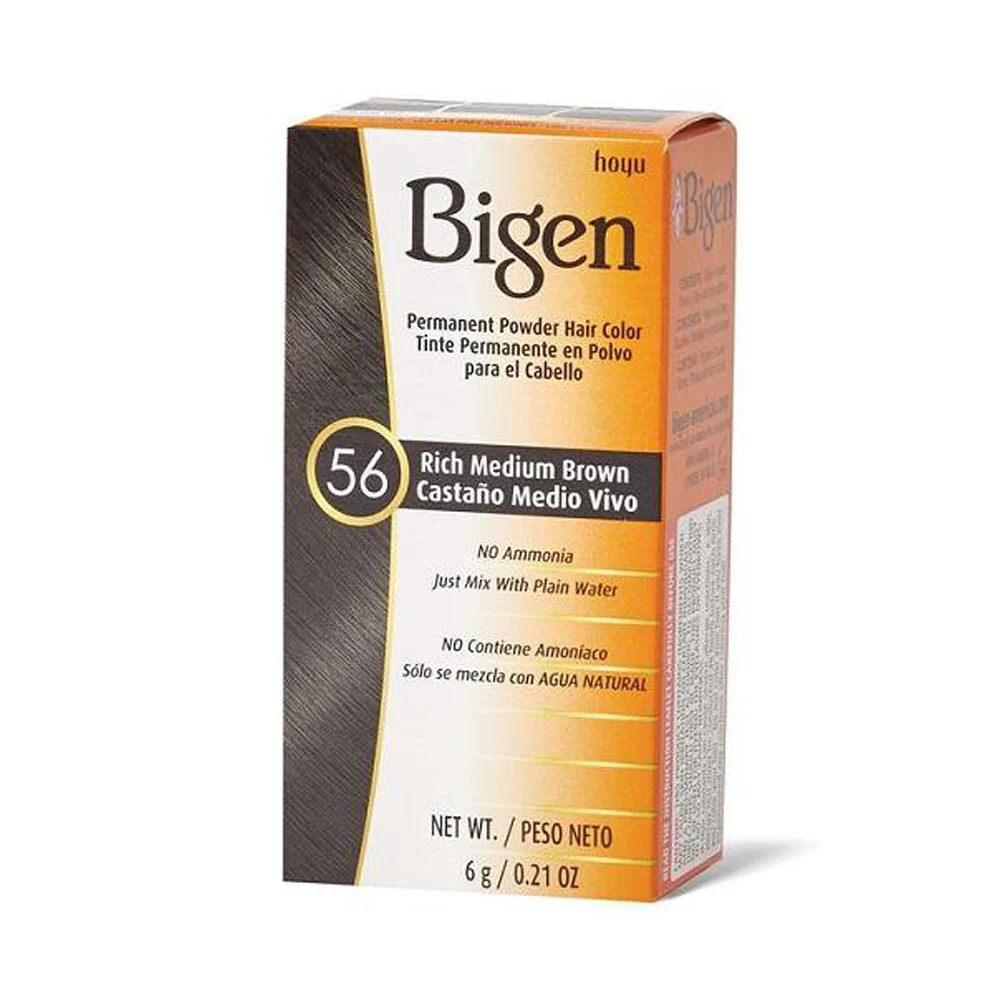 Bigen Permanent Powder Hair Color - 56 - Rich Medium Brown 6g