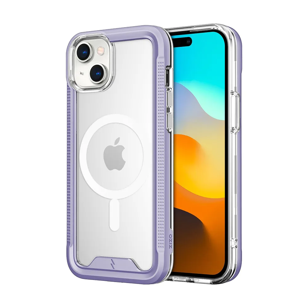 Zizo Ion Series iPhone 15 Series With Tempered Glass (Purple)